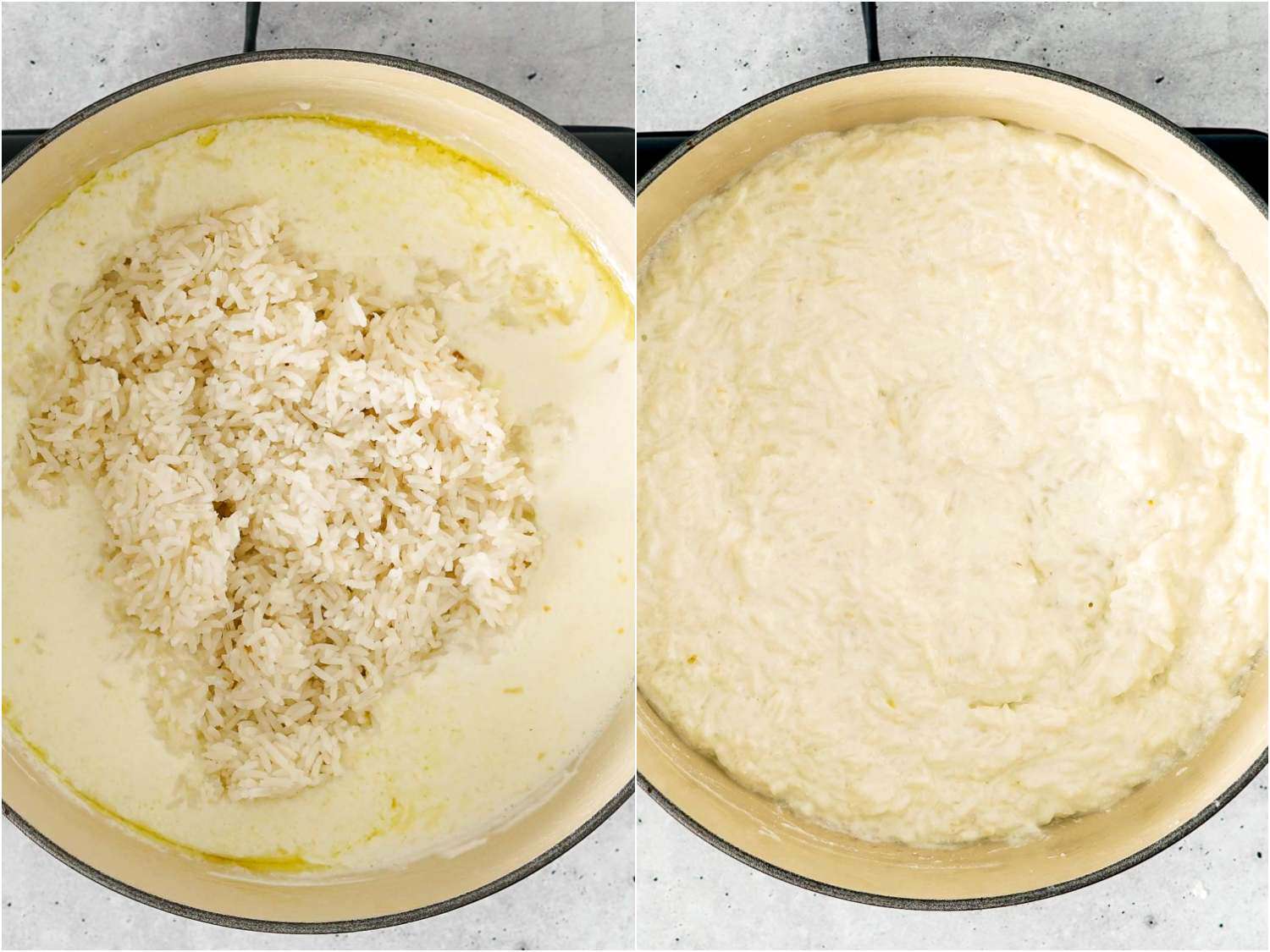 拼贴:米饭加入炖酸奶;煮成一本厚厚的,水中变成稠糊糊的gydF4y2Ba