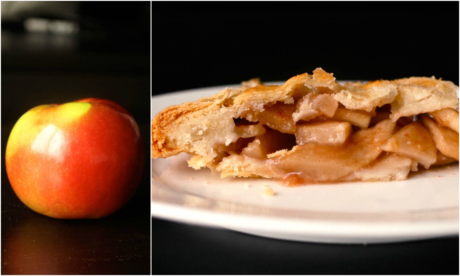 拼贴画旁边的苹果麦金托什一片馅饼和麦金托什苹果