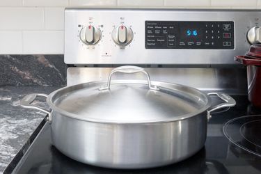 a rondeau on an electric stovetop