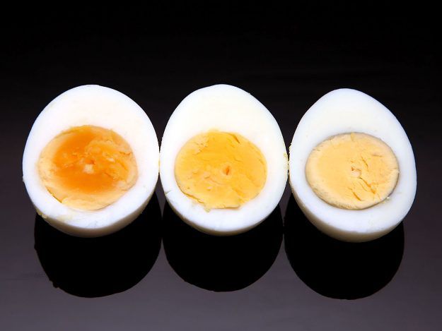 鸡蛋压力煮5、6、7分钟的比较