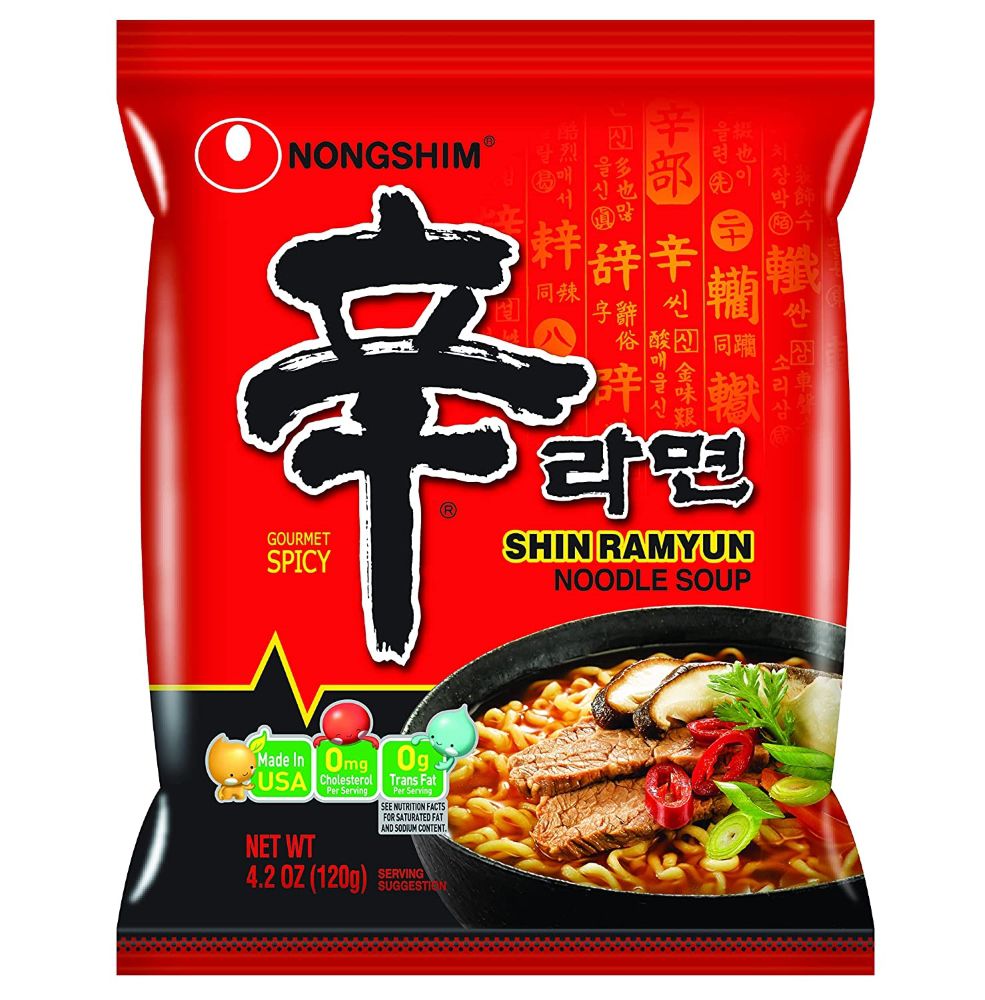 Nongshim Shin Ramyun Noodle Soup, Gourmet Spicy, 4.2盎司