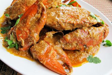 新加坡的盘辣椒螃蟹。