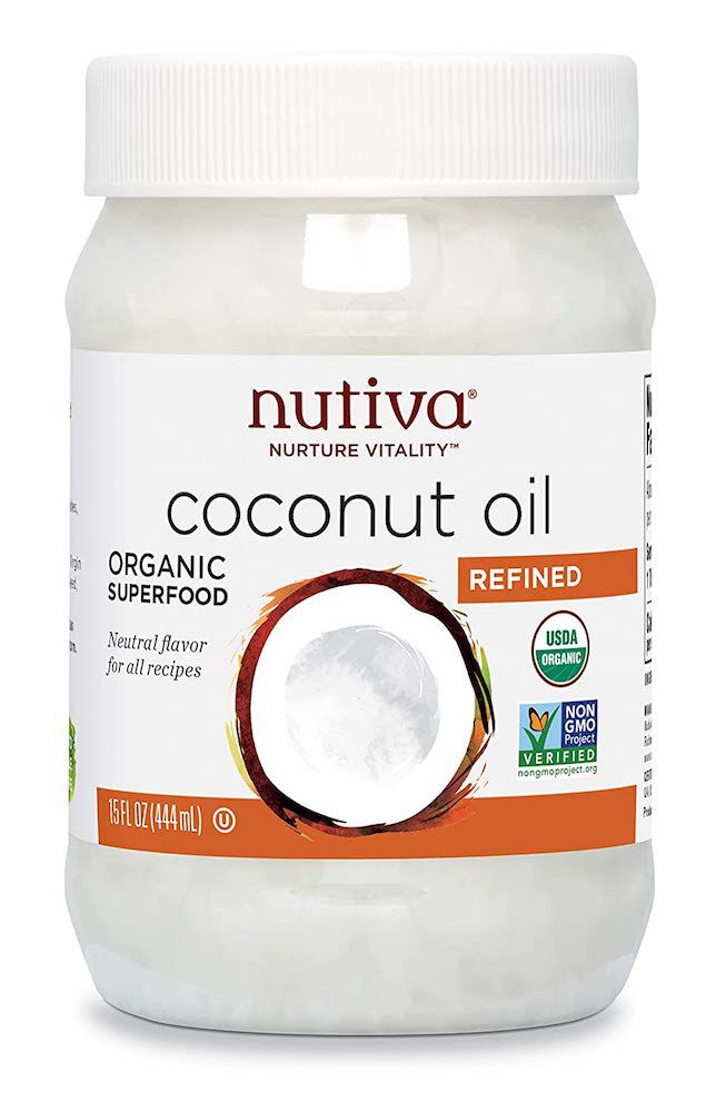 Nutiva有机蒸汽精制椰子油，15液盎司