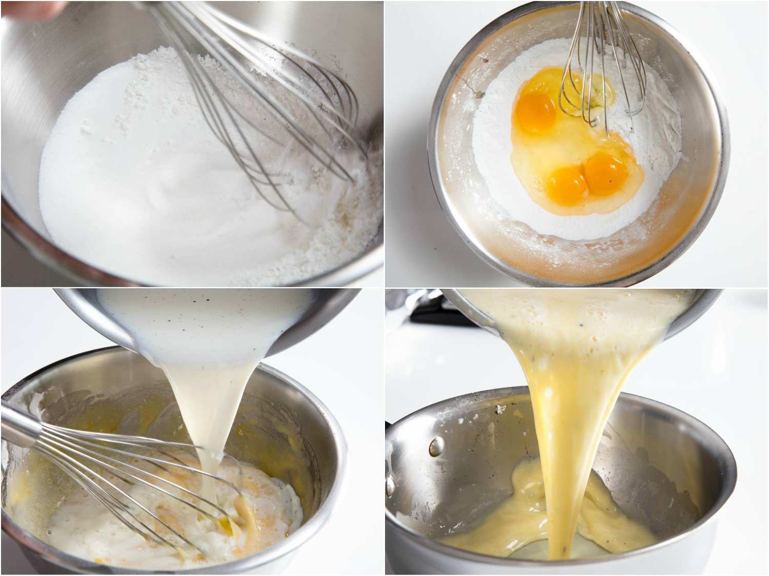 拼贴的季节香草奶油:糖和玉米淀粉搅拌,加入鸡蛋,其次是浸泡牛奶,和把混合物倒进一个好。gydF4y2Ba