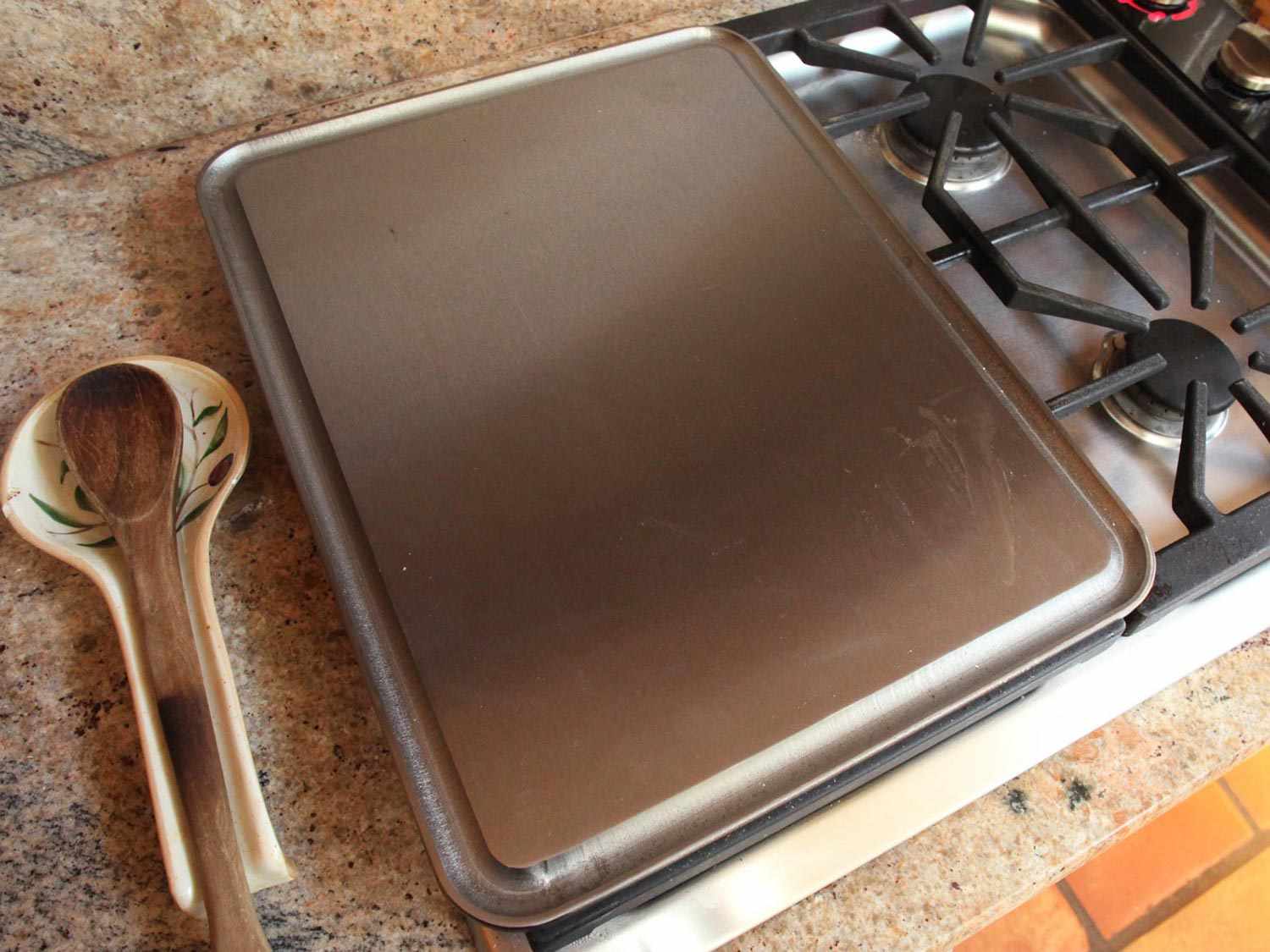 The Baking Steel Griddle on a countertop