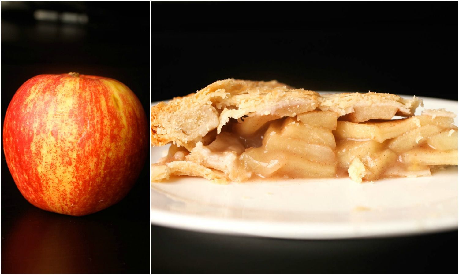 拼贴的联欢晚会苹果旁边的一块馅饼用春晚苹果