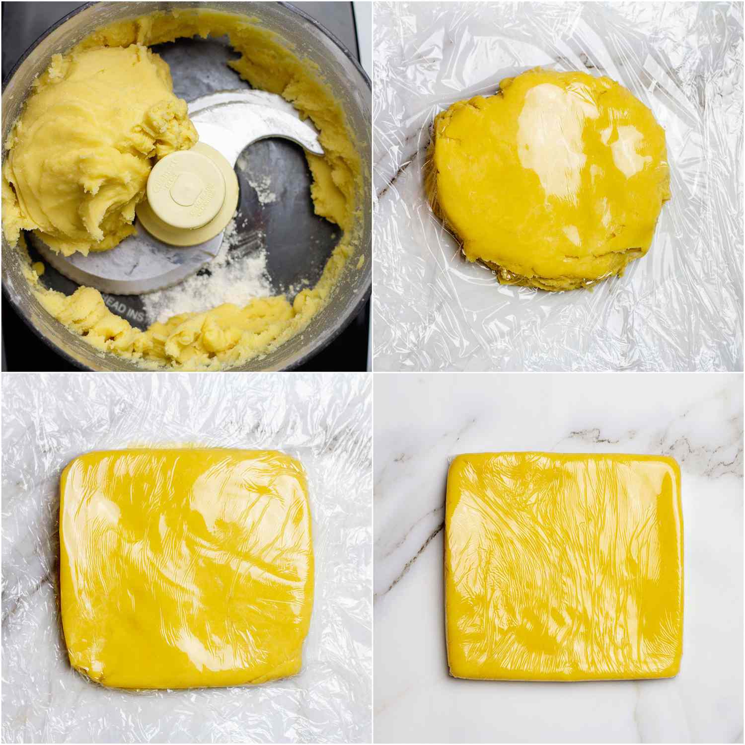 制作香港蛋挞黄油块的拼贴步骤