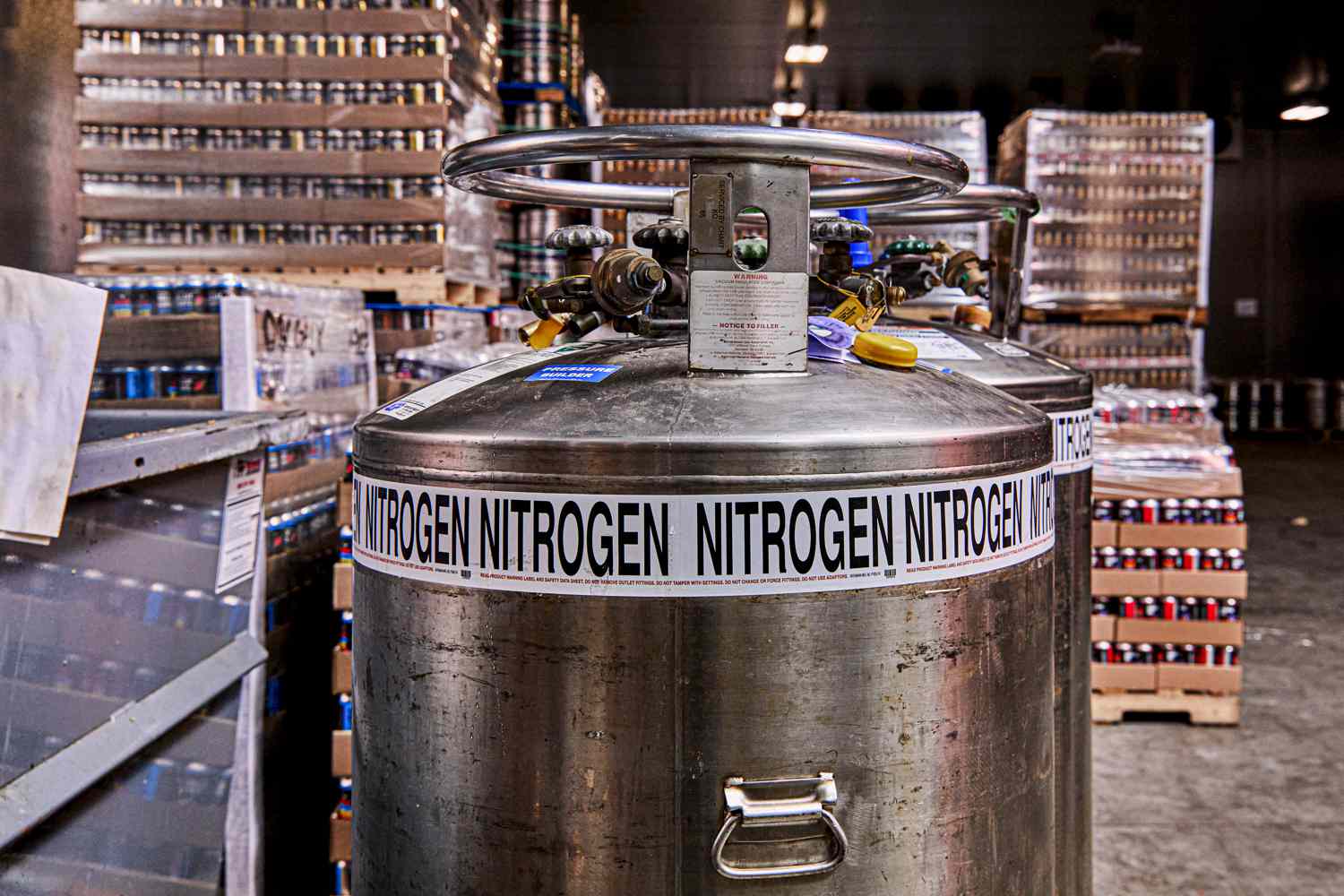 多尔切斯特酿酒厂的氮气罐