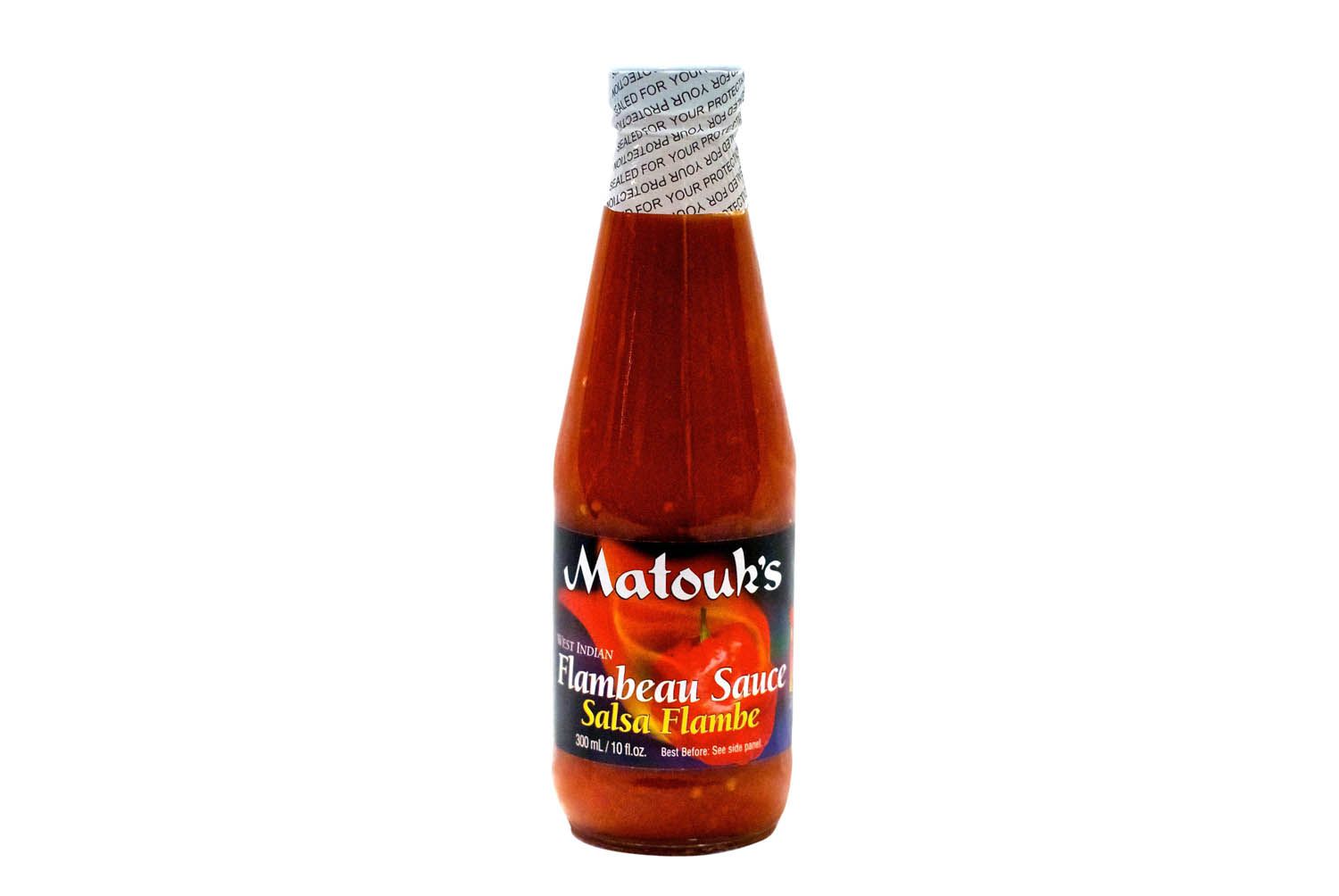 一瓶苏格兰帽辣椒酱。