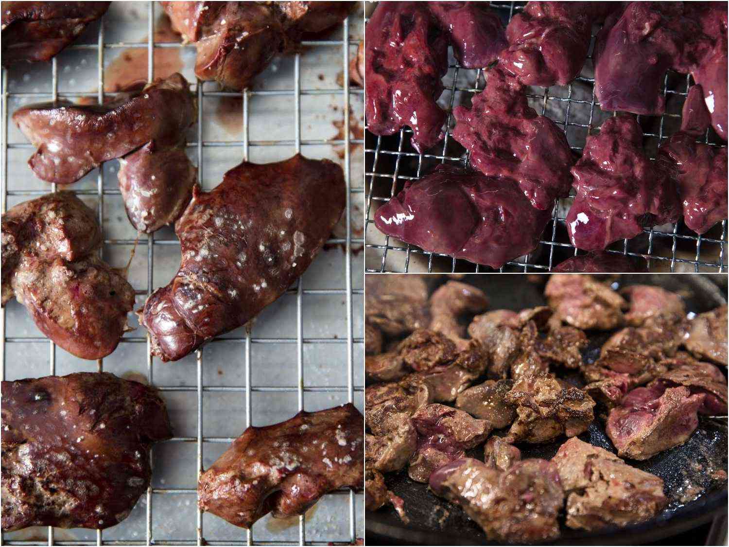 在制作切碎的肝脏时测试肝脏的烹饪方法(烤、烤、煎)gydF4y2Ba