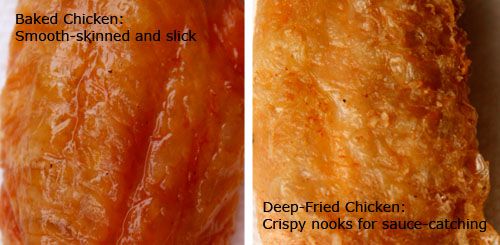 烤鸡翅皮和油炸鸡翅皮的比较gydF4y2Ba