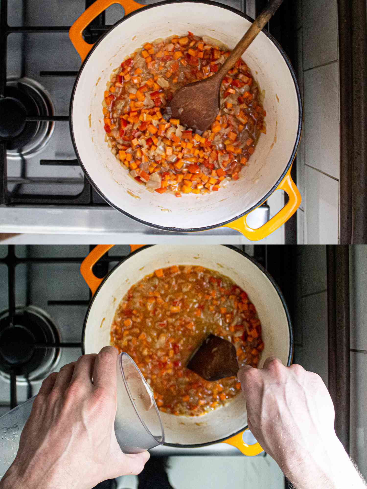 两个图像拼贴,烹饪西红柿