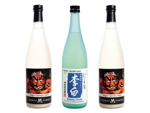 三个不同的瓶nigori的缘故