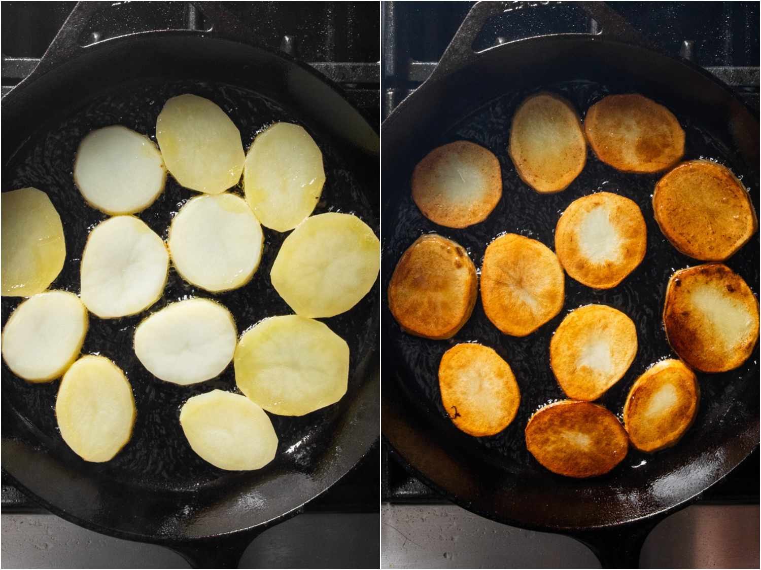 烤土豆片，用来做里昂土豆