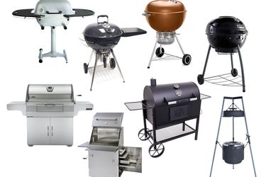 a collage of a variety of charcoal grills