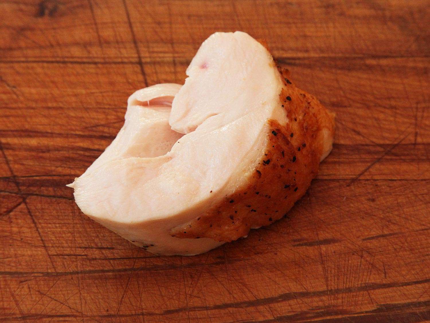 样本块真空鸡胸肉煮熟至140华氏度