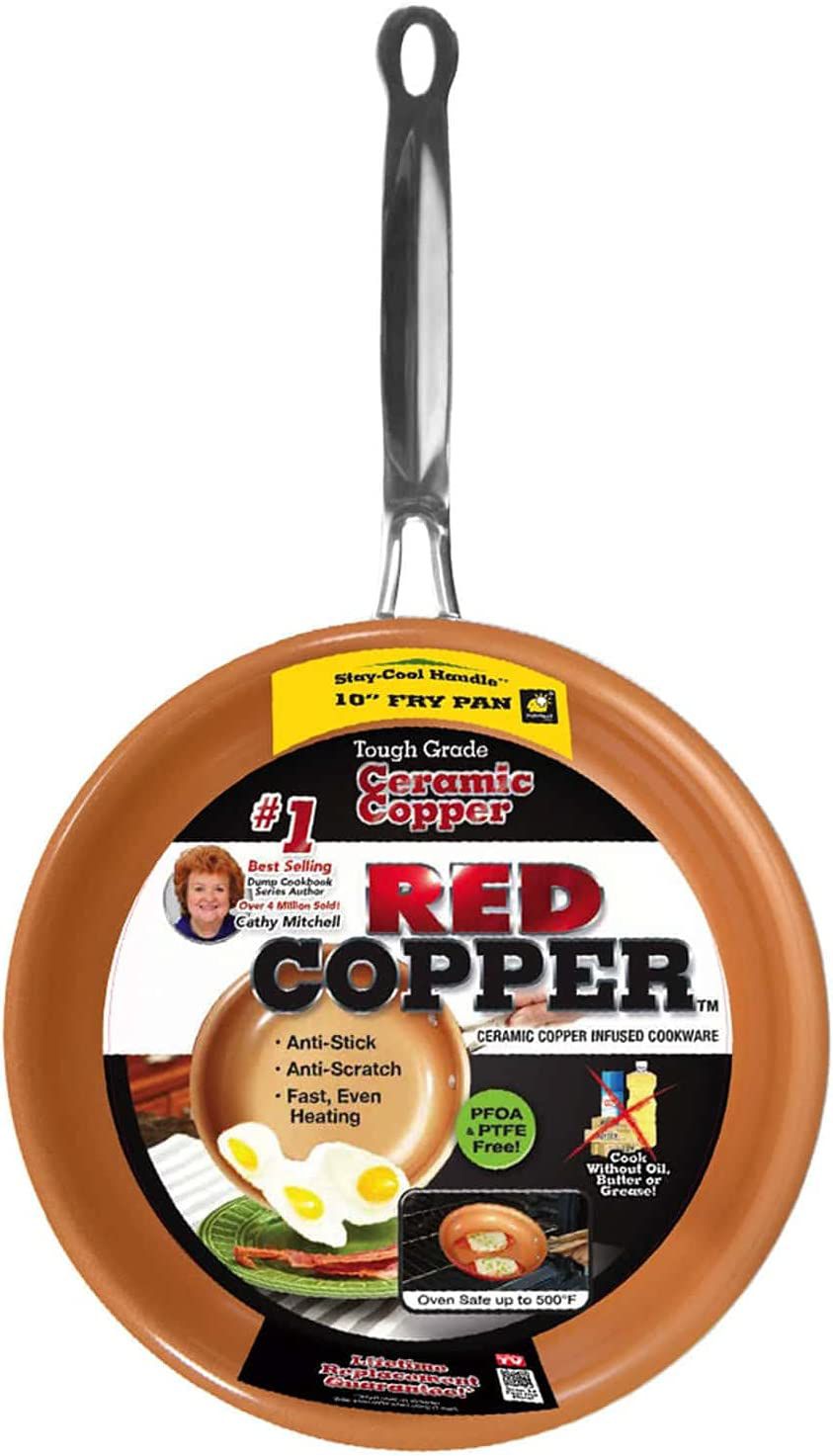 red copper pan