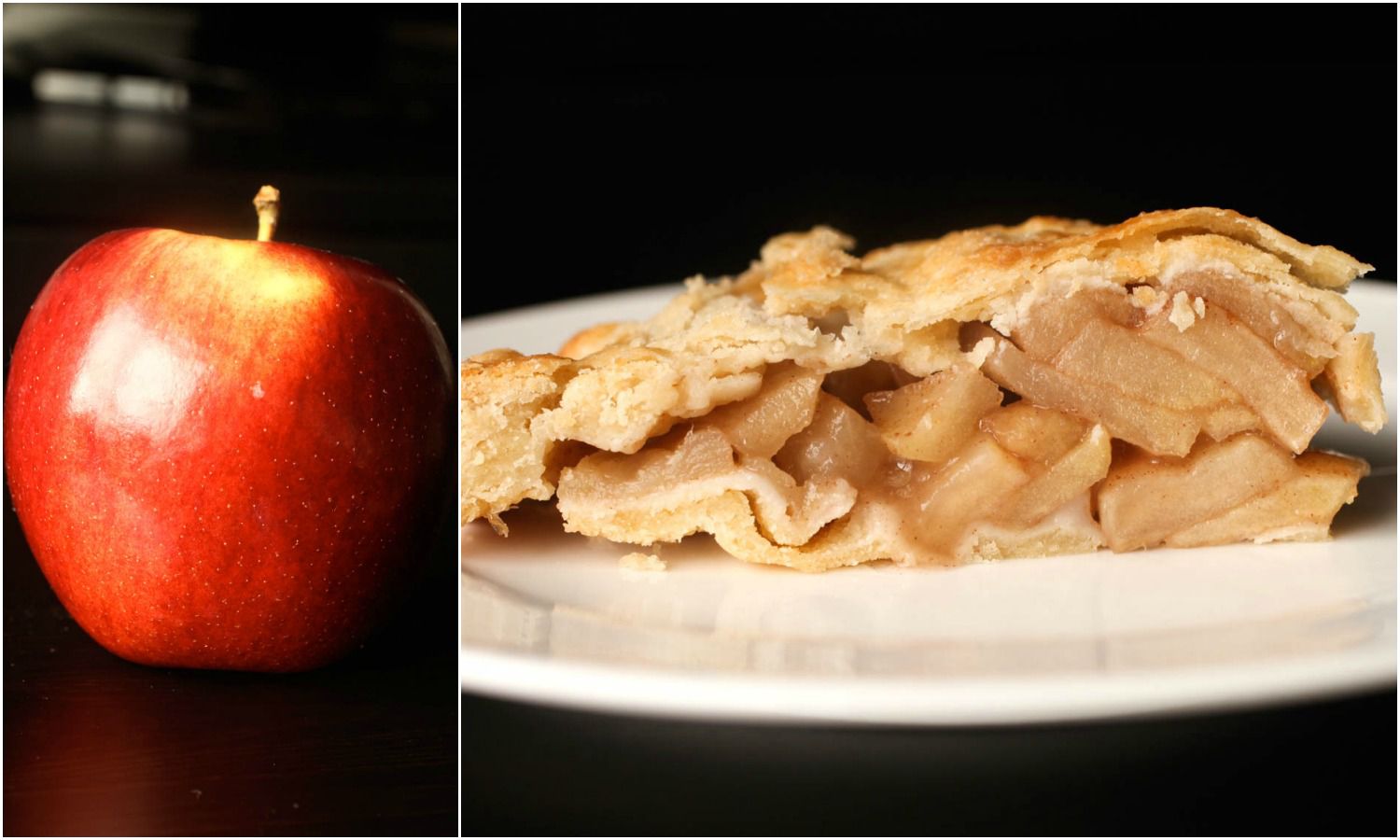 拼贴画一个帝国的苹果旁边的一块馅饼用苹果帝国