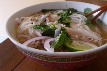 A bowl of duck pho.