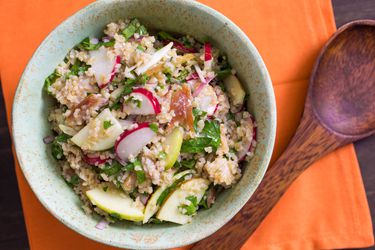 Toasted Bulgur Salad With Smoked Trout, Radishes, and Green Apple